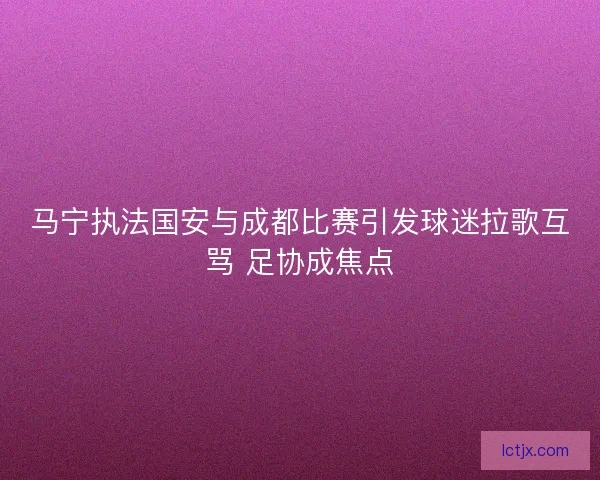 马宁执法国安与成都比赛引发球迷拉歌互骂 足协成焦点